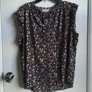 LOFT tiger paisley blouse